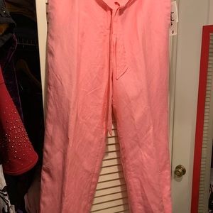 Linen pink pants